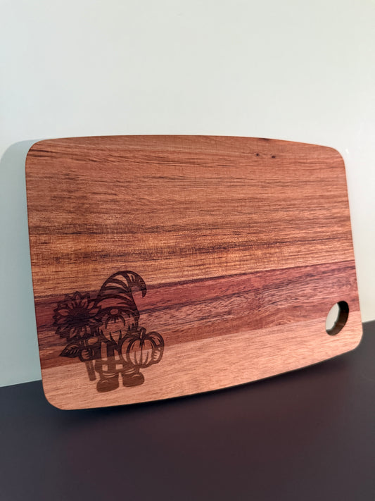Acacia Serving Board "Autumn Gnome"