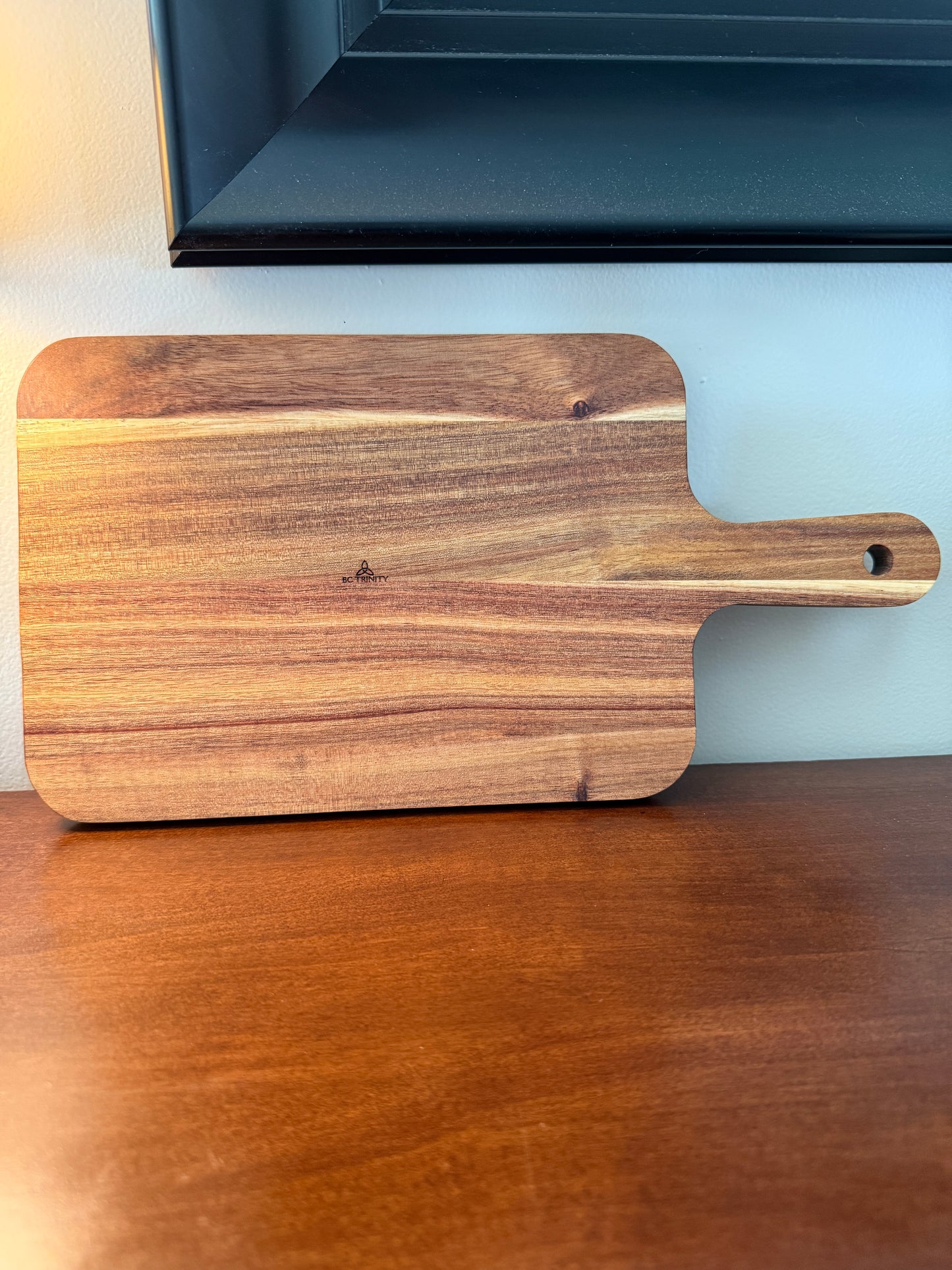 Acacia Serving Board "Cool Cows"