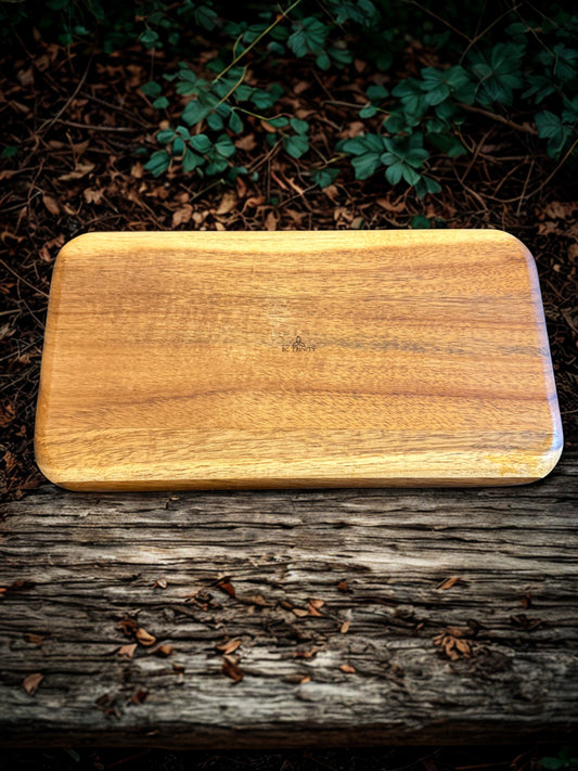 Acacia Serving Board "Three Gnomes"