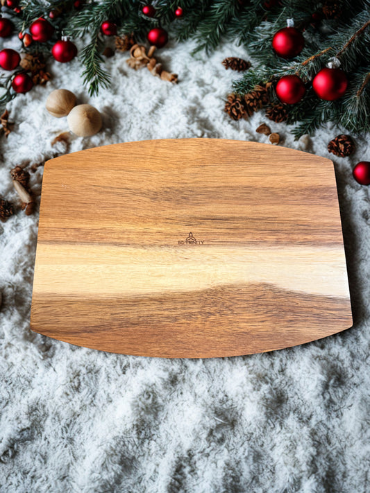 Acacia Serving Board "Merry Christmas"