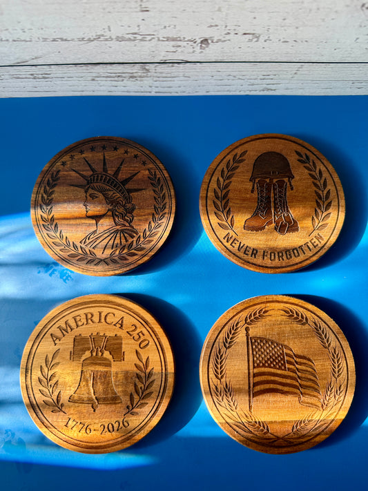 America 250th Coaster Set