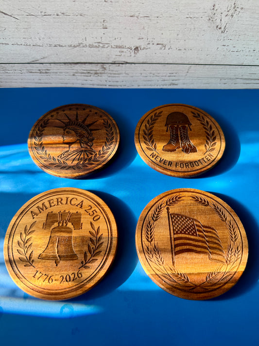 America 250th Coaster Set