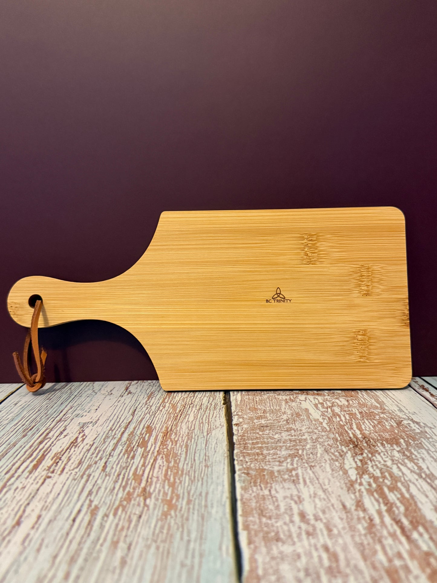 Bamboo Charcuterie Board "Healthy Food, Wealthy Mood"