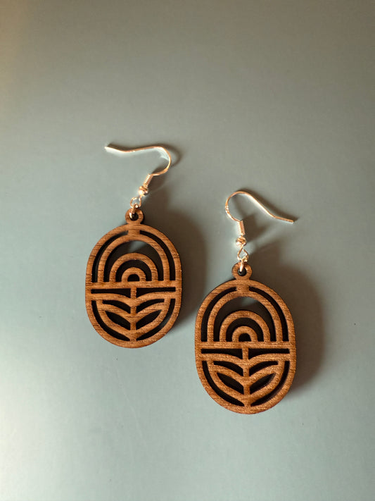 Unique Wood Earrings
