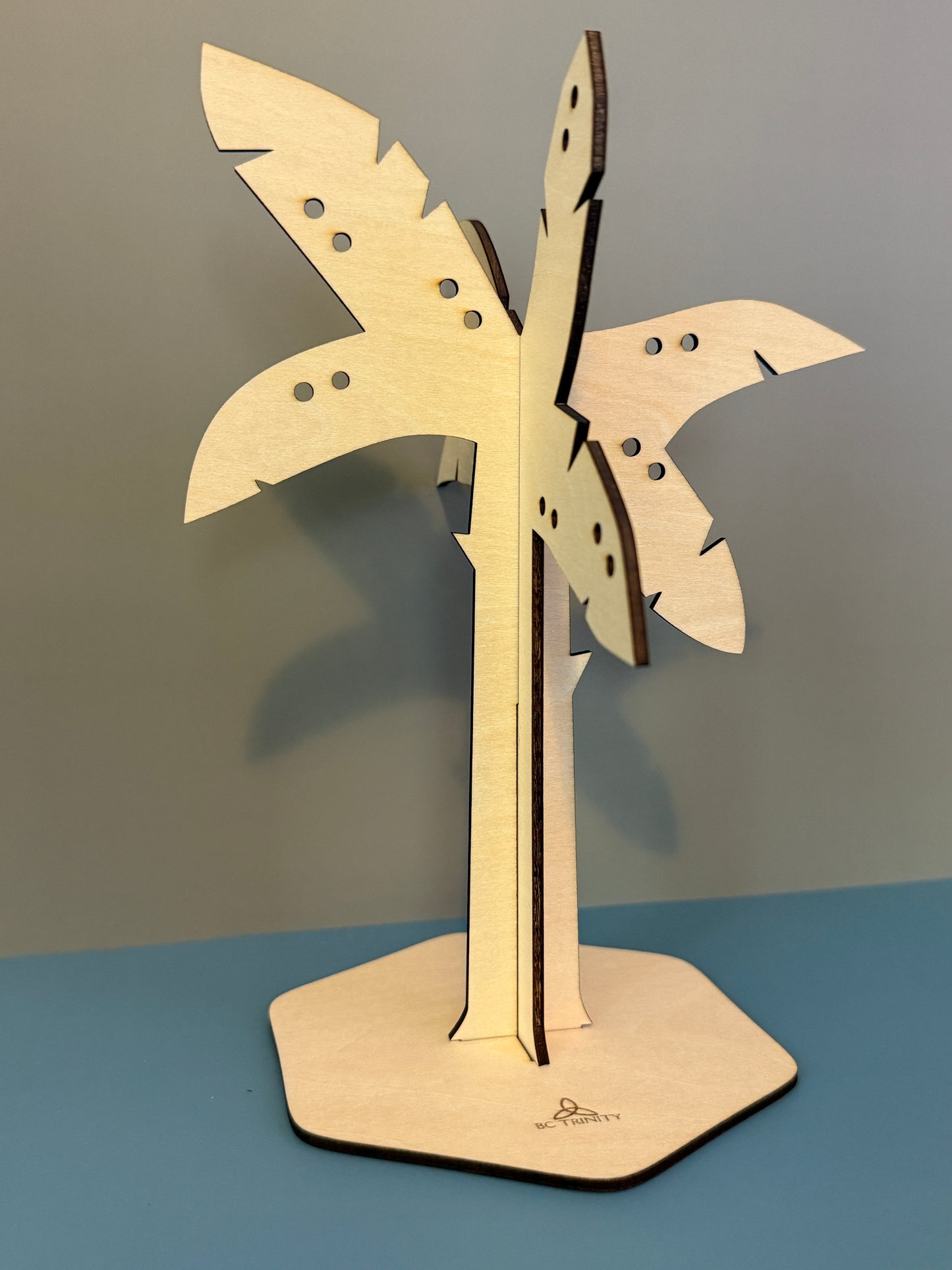 Wood Palm Tree Jewelry Display