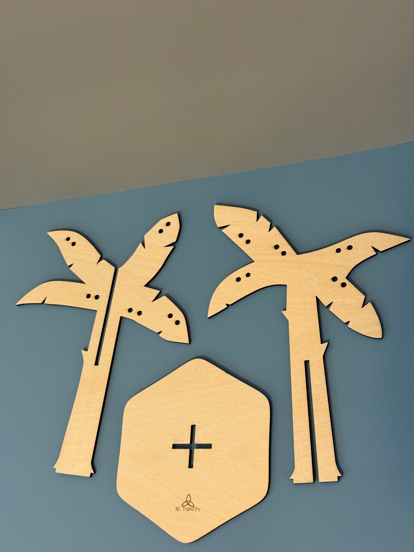 Wood Palm Tree Jewelry Display