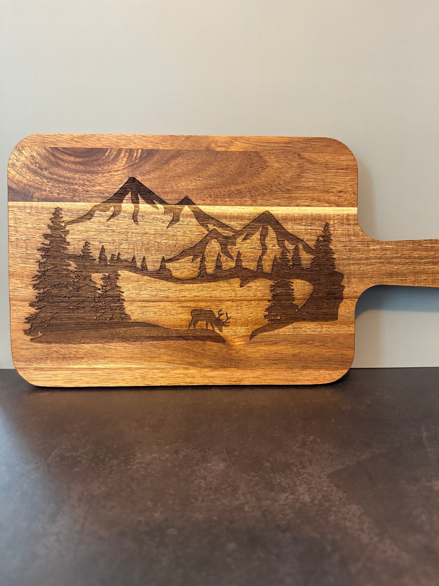 Acacia Serving Board "Mountain Life"