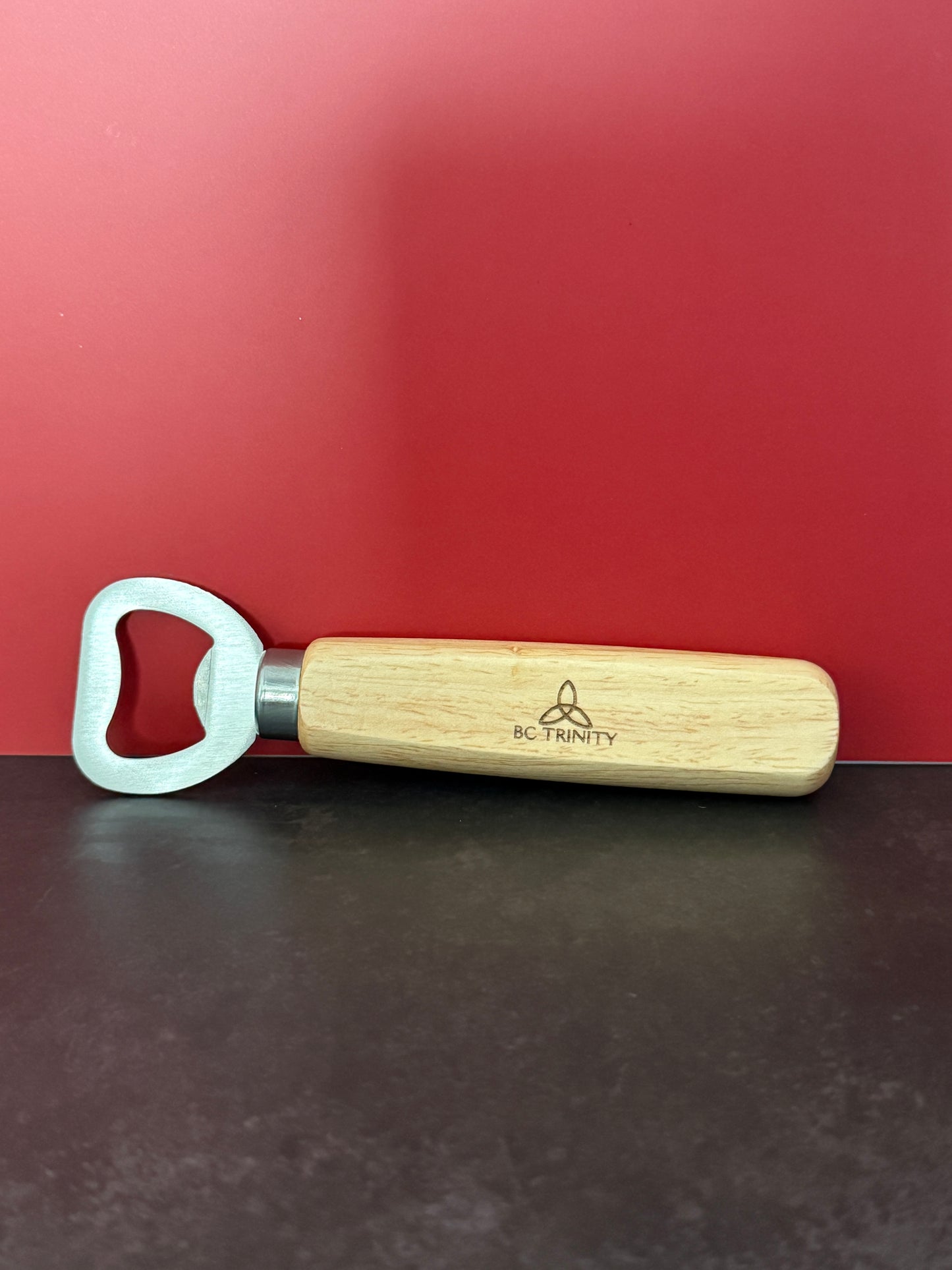 Bamboo Bottle Opener "Let's Drink About It"