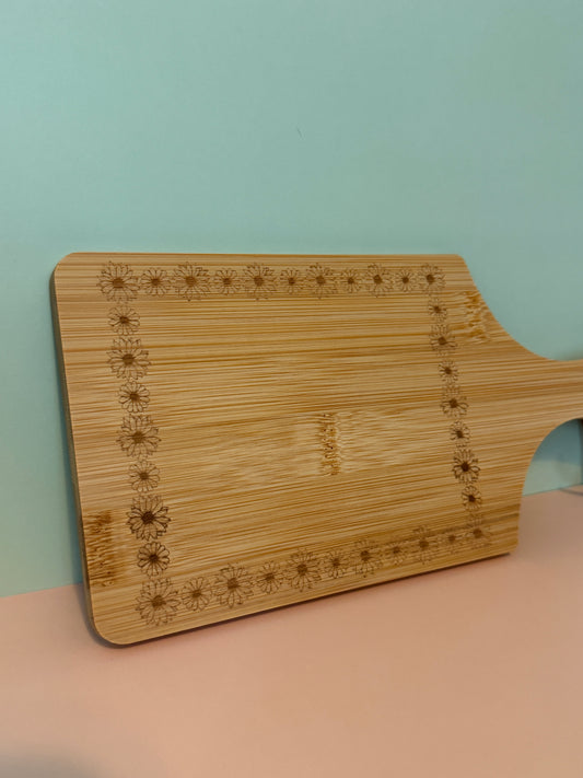 Bamboo Charcuterie Board "Sunflowers"