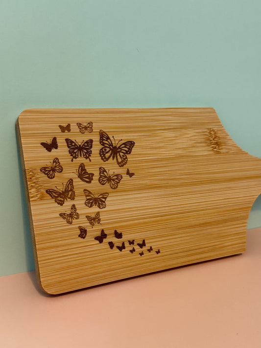 Bamboo Charcuterie Board "Butterflies"