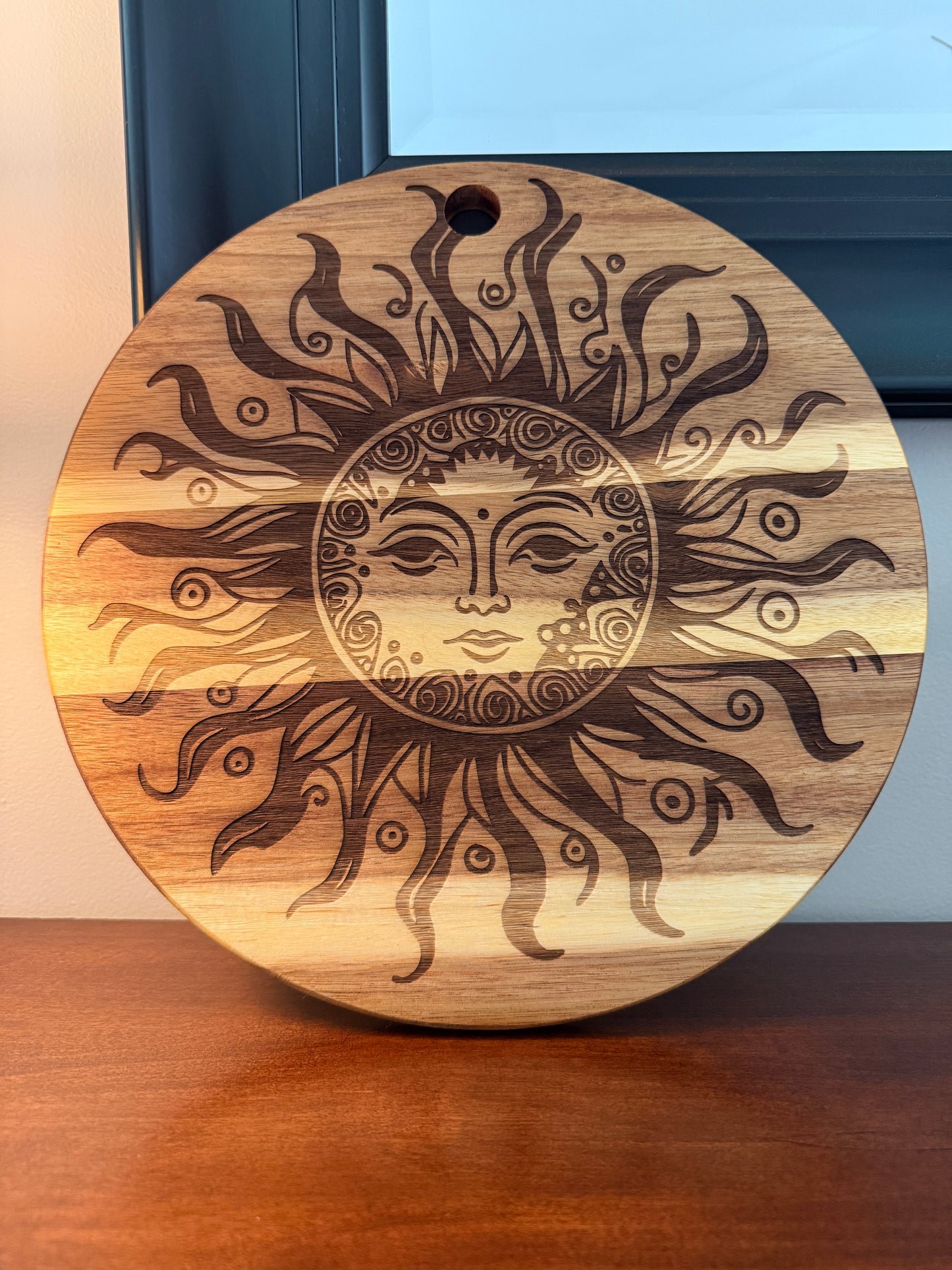 Acacia Serving Board "Greek Sun"