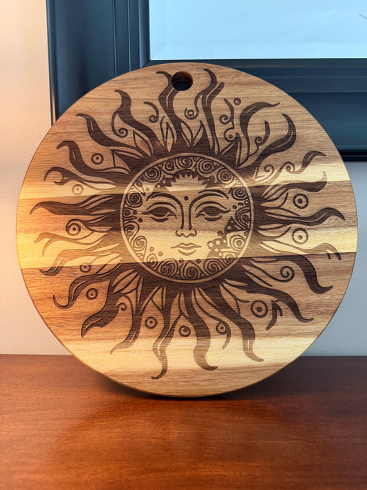 Acacia Serving Board "Greek Sun"