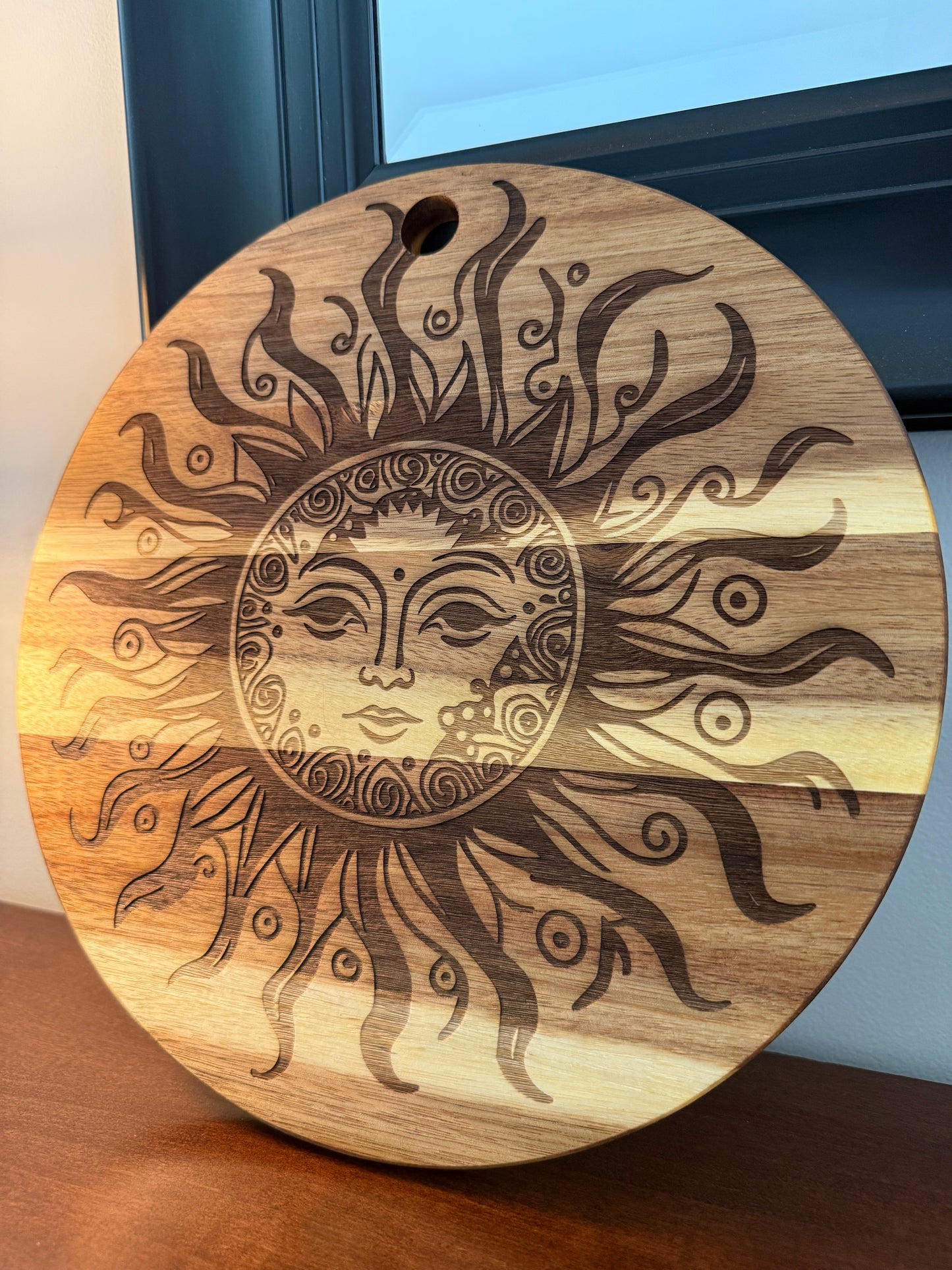 Acacia Serving Board "Greek Sun"