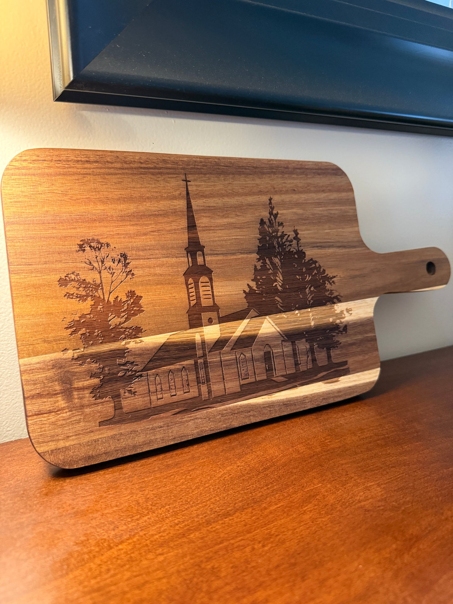 Acacia Serving Board "New England Church"