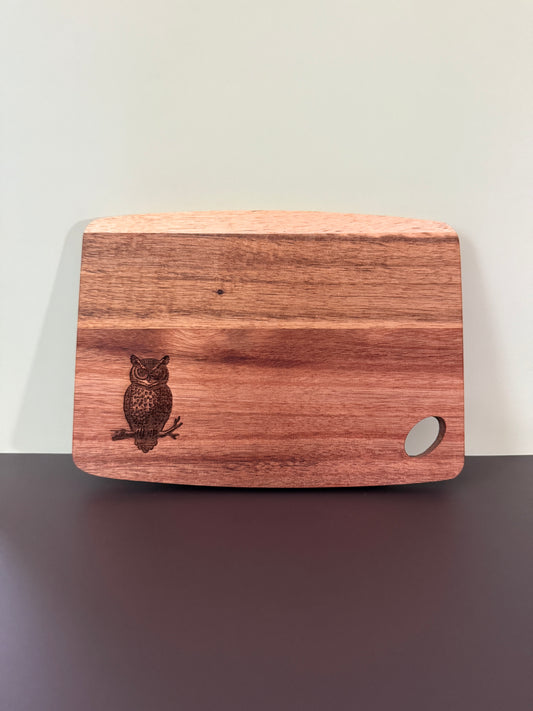 Acacia Serving Board "Shaded Owl"