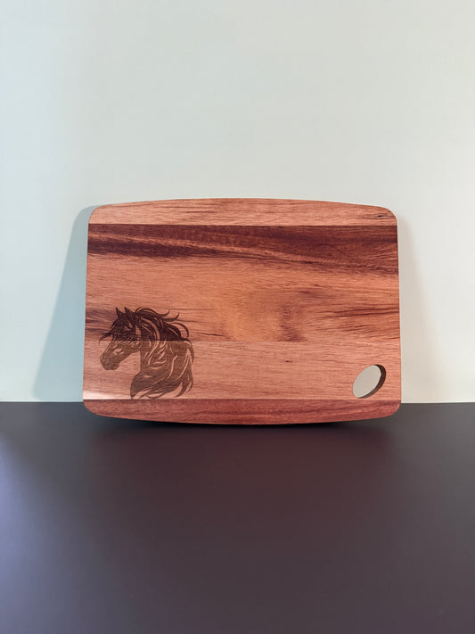 Acacia Serving Board "Mane Horse"