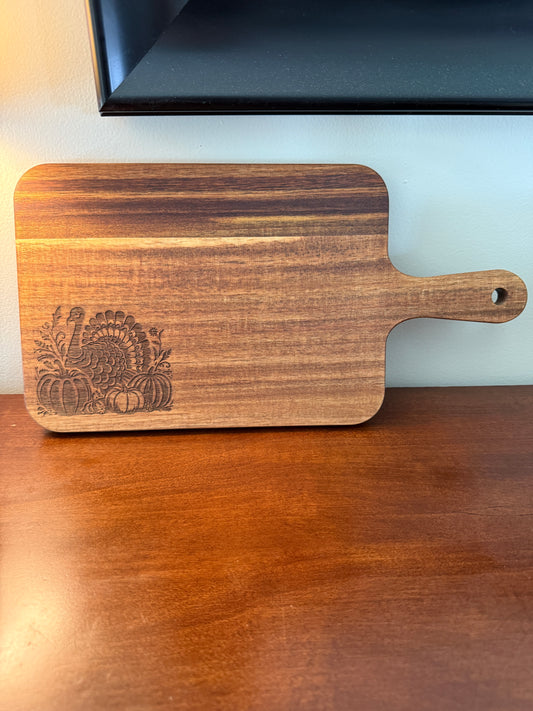 Acacia Serving Board "Harvest Turkey"
