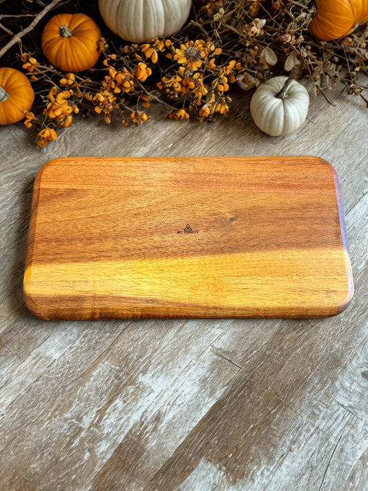 Acacia Serving Board "Harvest Prayer"