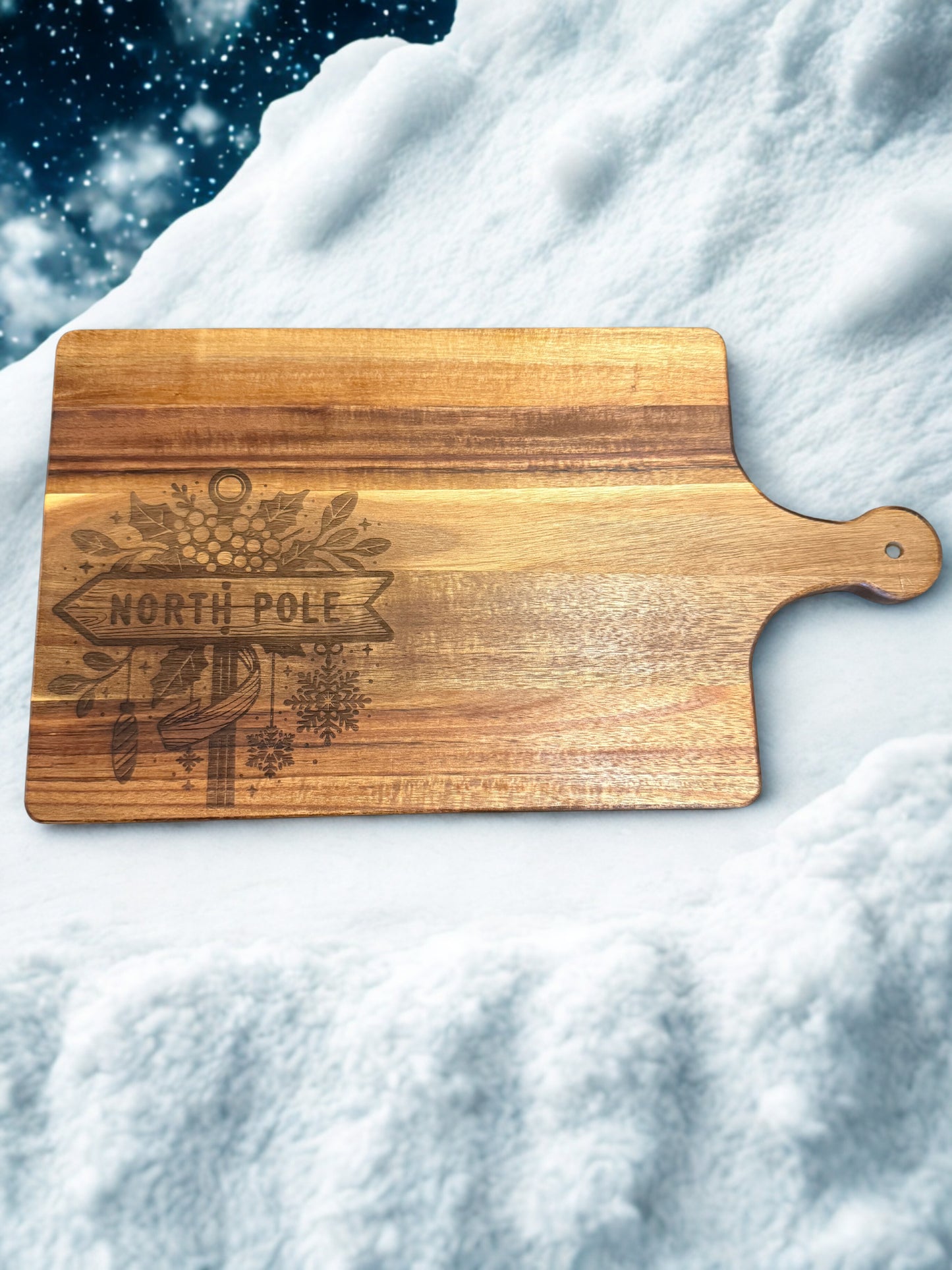 Acacia Serving Board “North Pole”
