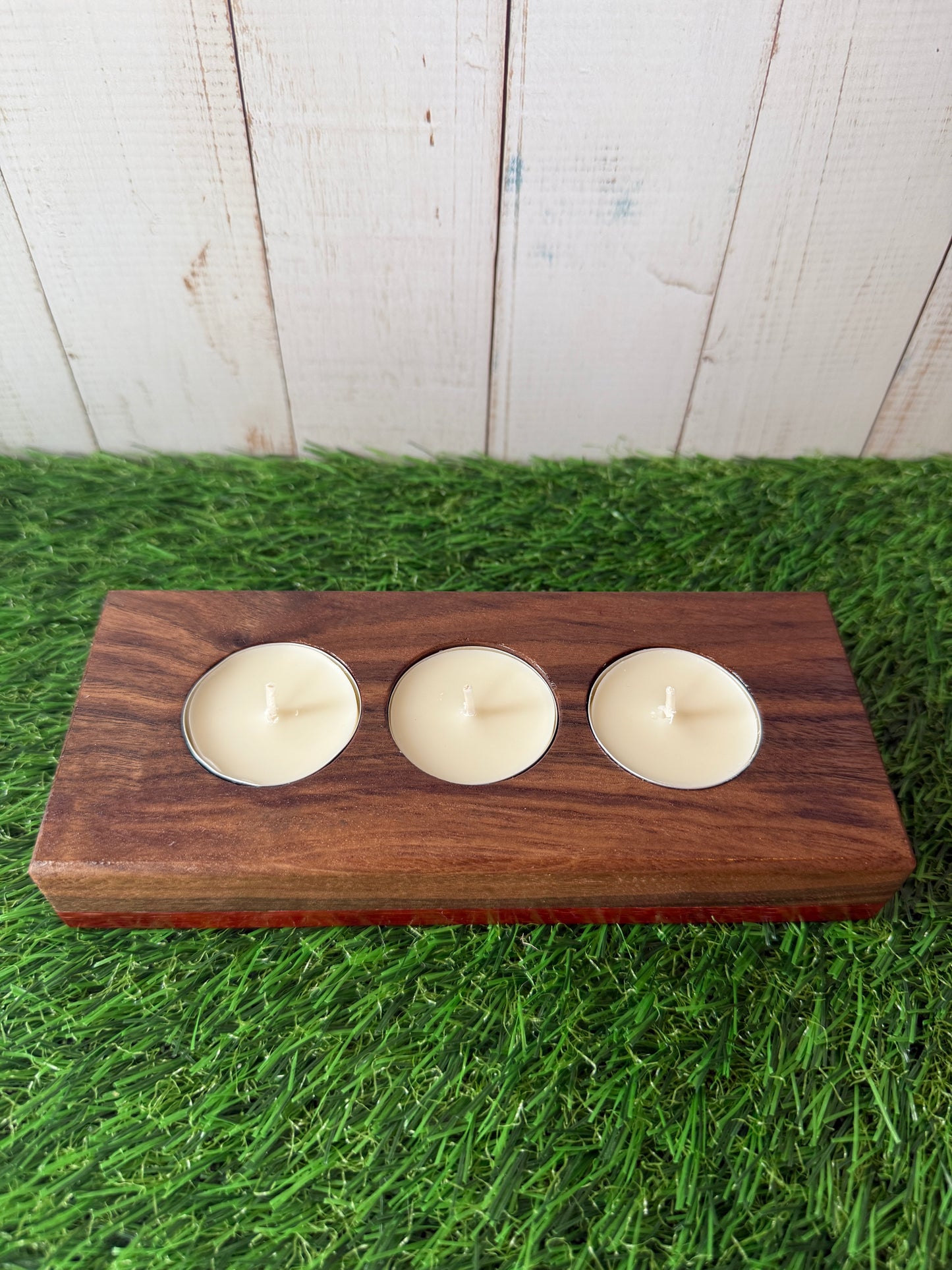 Custom Hardwood Candle Holder Walnut & Padauk