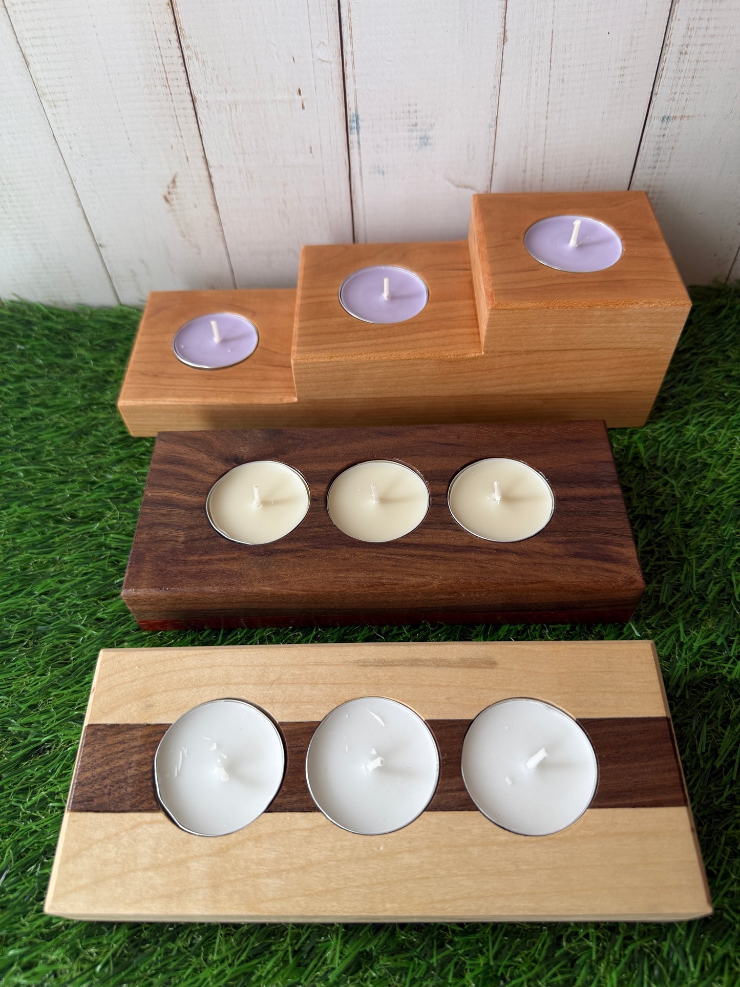 Custom Hardwood Candle Holder Walnut & Padauk