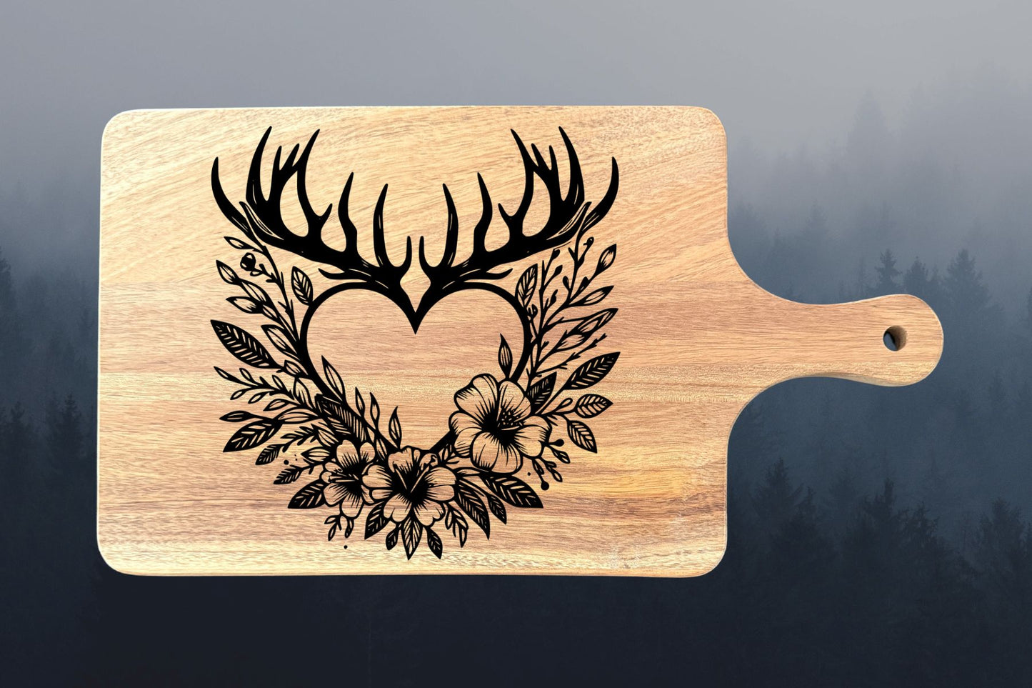 Acacia Charcuterie Board "Nature Heart"