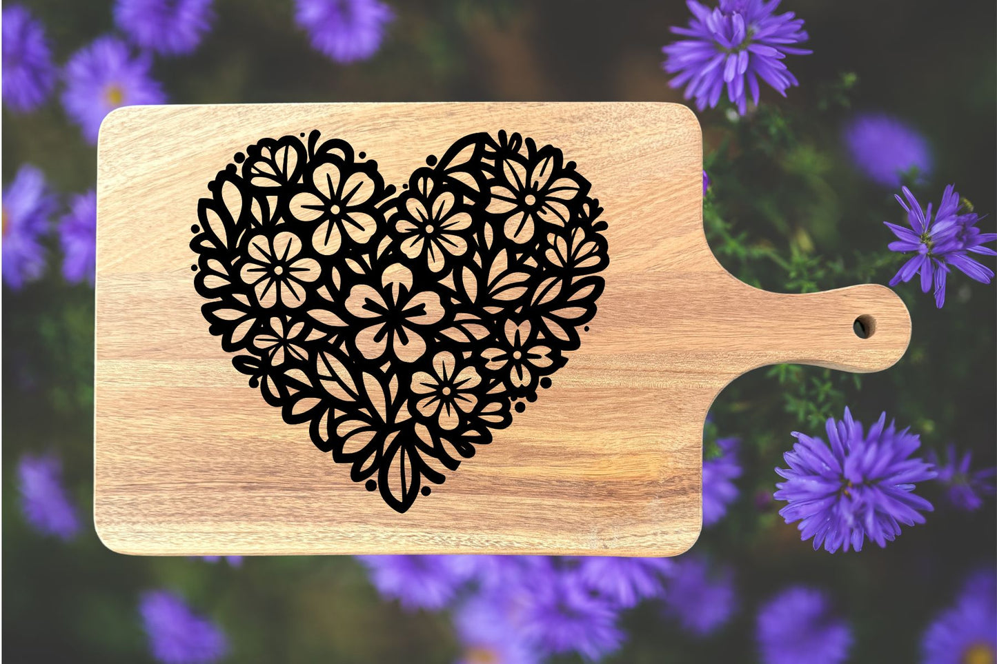 Acacia Charcuterie Board "Purple Hearts"