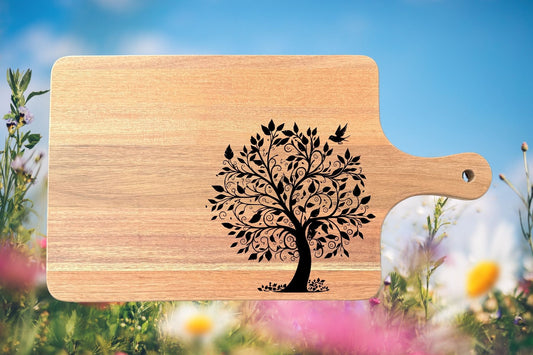 Acacia Charcuterie Board "Spring Tree"